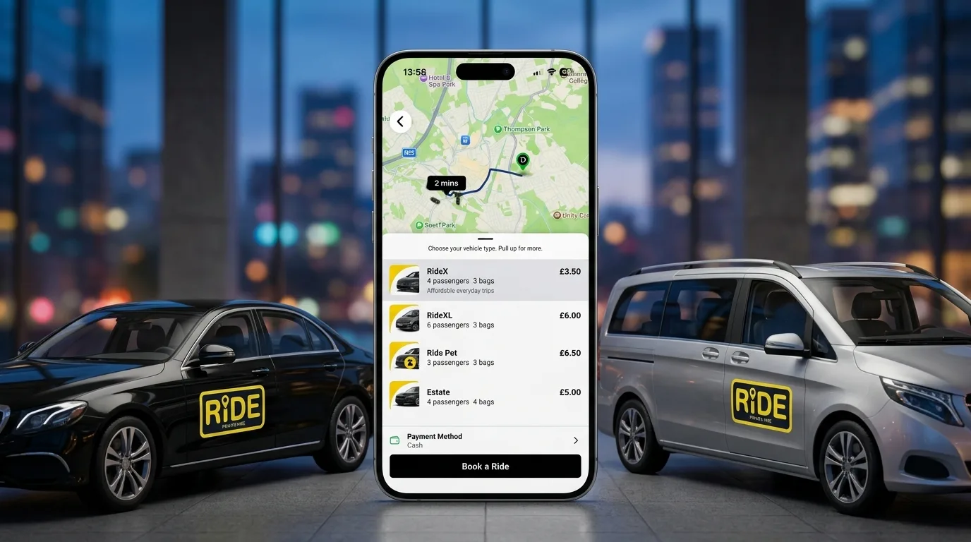 Ride Taxis fleet serving Lancashire